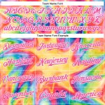 Custom Tie Dye Rainbow Baseball Jersey - White-Pink 3D Watercolor Design Authentic Jersey Custom Tie Dye White-Pink 3D Watercolor - Image 4