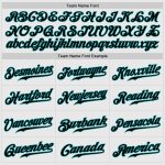 Custom Aqua Pinstripe Baseball Jersey - Black and White Authentic Raglan Sleeves Custom White Aqua Pinstripe Black-Aqua Authentic - Image 5