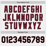 Custom Unisex Softball Jersey in White Black Crimson - Two-Button Design Custom White Black-Crimson Two-Button Unisex Softball - Image 5