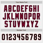 Custom Two Tone Bomber Jacket Maroon Cream Varsity Letterman Full Snap White Black Design Custom White Black Maroon-Cream - Image 5