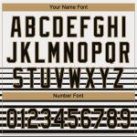 Custom Unisex Softball Jersey - Two-Button Design in White, Black, and Old Gold Custom White Black-Old Gold Two-Button Unisex - Image 5