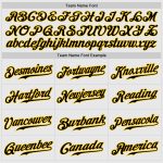 Custom Black Gold Pinstripe Baseball Jersey with Raglan Sleeves - Authentic White Design Custom White Black Pinstripe Black-Gold - Image 5