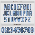 Custom Light Blue Black Pinstripe Authentic Baseball Jersey - White Black Design Custom White Black Pinstripe Light Blue-Black - Image 5