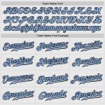Custom Light Blue Black Pinstripe Authentic Baseball Jersey - White Black Design Custom White Black Pinstripe Light Blue-Black - Image 4