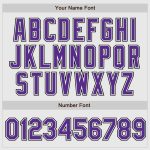 Custom Purple Black Pinstripe Baseball Jersey with Authentic Raglan Sleeves - White Black Design Custom White Black Pinstripe - Image 4