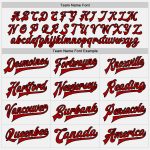 Custom Bomber Varsity Letterman Jacket Red-Black White Black Pinstripe Full-Snap Custom White Black Pinstripe Red-Black Bomber - Image 4