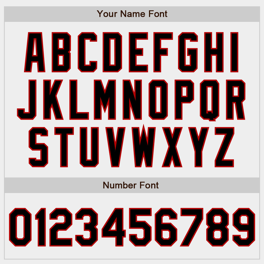 Custom White Black-Red Authentic Baseball Jersey Custom Authentic Baseball Jersey in White and Black-Red Design Custom White Black-Red Authentic Baseball Jersey - Image 5
