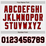 Custom Bomber Jacket Black Red Varsity Letterman Full-Snap Two Tone Style Custom White Black-Red Bomber Full-Snap Varsity - Image 5