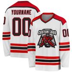 Custom Black Red White Hockey Jersey - Personalized Team Apparel for Sports Fans Custom White Black-Red Hockey Jersey