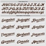 Custom Pinstripe Baseball Jersey White Brown Red Authentic Raglan Sleeves Custom White Brown Pinstripe Brown-Red Authentic - Image 5