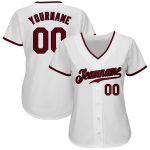 Custom Crimson Black Baseball Jersey - Authentic Design, Personalized Style Custom White Crimson-Black Authentic Baseball - Image 2