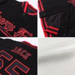 Custom Varsity Letterman Two Tone Bomber Jacket - White Crimson Black Full-Snap Design Custom White Crimson-Black Bomber - Image 2