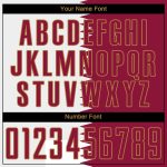 Custom Qatari Flag Soccer Jersey White Crimson-Old Gold Sublimation Uniform Custom White Crimson-Old Gold Sublimation Qatari - Image 5