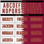 Custom Qatari Flag Soccer Jersey White Crimson-Old Gold Sublimation Uniform Custom White Crimson-Old Gold Sublimation Qatari - Image 4