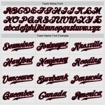 Custom Black Crimson Pinstripe Baseball Jersey with Authentic Raglan Sleeves Custom White Crimson Pinstripe Black-Crimson - Image 5