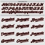 Custom Crimson White Pinstripe Baseball Jersey with Authentic Raglan Sleeves - Cream Design Custom White Crimson Pinstripe - Image 5