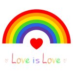 Pride Month Love Is Love LGBT Custom T-Shirt - White Gold Red Rainbow Performance Tee Custom White Gold-Red Rainbow For Pride - Image 2