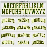 Custom Green Gold Pinstripe Baseball Jersey with Raglan Sleeves - Authentic Design, Perfect for Fans and Players Custom White - Image 5