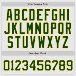Custom Green Gold Pinstripe Baseball Jersey with Raglan Sleeves - Authentic Design, Perfect for Fans and Players Custom White - Image 4