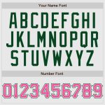Custom Pink Green White Pinstripe Baseball Jersey with Authentic Raglan Sleeves Custom White Green Pinstripe Pink-Green Authentic - Image 4