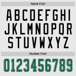 Custom Hockey Jersey in White with Kelly Green and Black Design Custom White Kelly Green-Black Hockey Jersey - Image 4