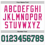 Custom Basketball Jersey - White Kelly Green Hot Pink Authentic Throwback Custom White Kelly Green-Hot Pink Authentic Throwback - Image 4