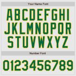 Custom Kelly Green Pinstripe Baseball Jersey with White and Gold Raglan Sleeves - Authentic Design Custom White Kelly Green - Image 4