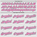 Custom Green and Pink Pinstripe Baseball Jersey with Raglan Sleeves - Authentic Design Custom White Kelly Green Pinstripe - Image 5