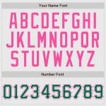 Custom Green and Pink Pinstripe Baseball Jersey with Raglan Sleeves - Authentic Design Custom White Kelly Green Pinstripe - Image 4