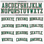 Custom Performance T-Shirt in White Kelly Green and Red - Long Sleeve Design Custom White Kelly Green-Red Long Sleeve Performance - Image 4