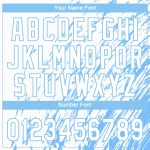 Custom 3D Pattern Baseball Jersey Light Blue White Design Authentic Custom White Light Blue 3D Pattern Design Authentic Baseball - Image 5