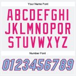 Custom Baseball Jersey in White, Light Blue, Black, and Hot Pink - Authentic Design Custom White Light Blue Black-Hot Pink - Image 5