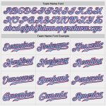 Authentic Baseball Jersey Custom White Light Blue Black Pink Design Custom White Light Blue Black-Pink Authentic Baseball - Image 4