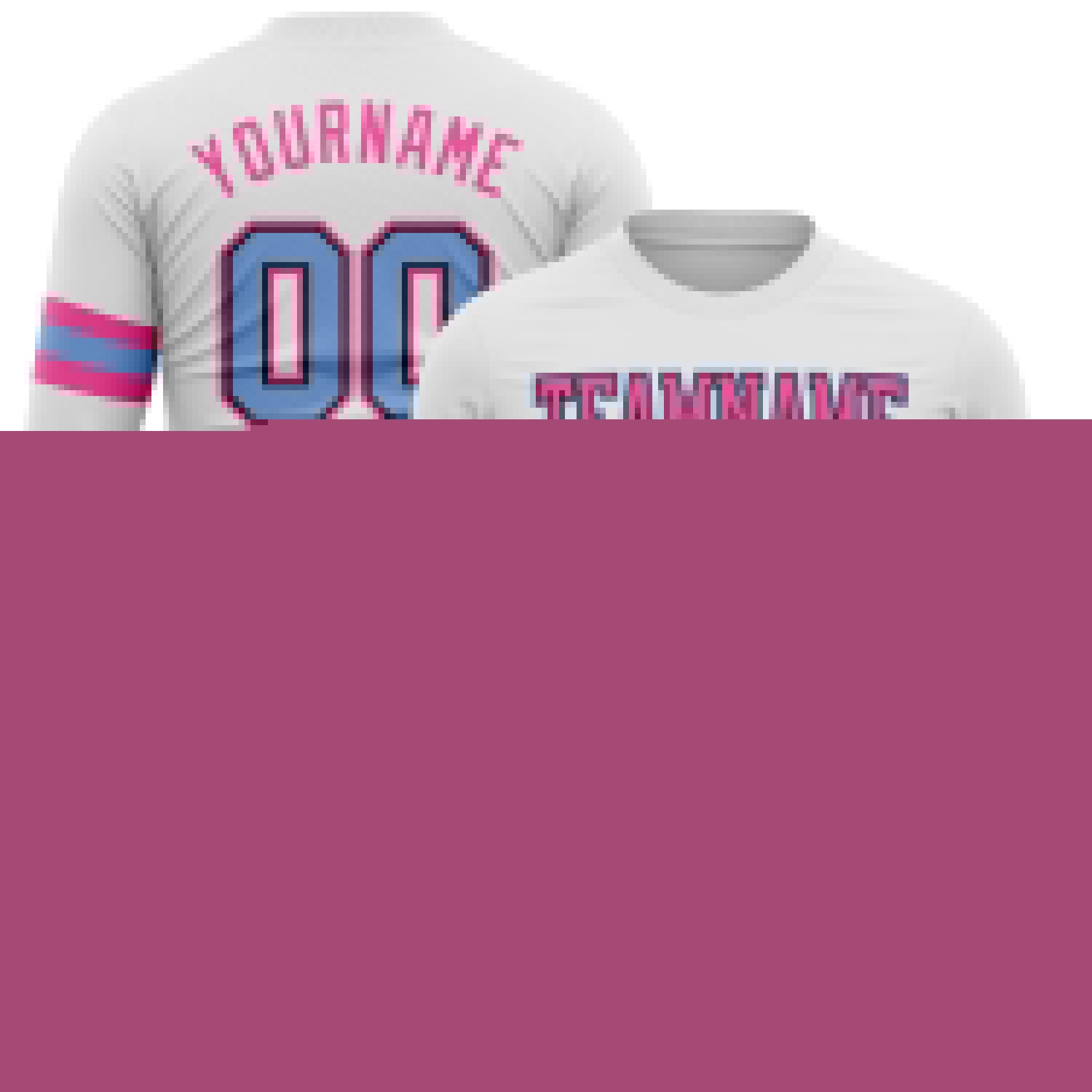 Custom Performance T-Shirt Long Sleeve - White, Light Blue, Black, Pink Custom White Light Blue Black-Pink Long Sleeve Performance