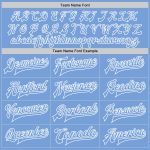 Custom Bomber Jacket Light Blue Varsity Letterman Full-Snap Fashion Split Design Custom White Light Blue Bomber Full-Snap - Image 4