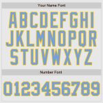 Custom Light Blue Gold Pinstripe Baseball Jersey with Authentic Raglan Sleeves Custom White Light Blue Pinstripe Light Blue-Gold - Image 4