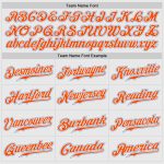 Custom Light Blue Orange Pinstripe Baseball Jersey with Raglan Sleeves - Authentic Design Custom White Light Blue Pinstripe - Image 5