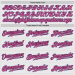 Custom Light Blue-Pink Pinstripe Baseball Jersey with Raglan Sleeves Custom White Light Blue Pinstripe Light Blue-Pink Authentic - Image 5