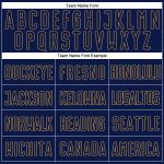 Custom Sublimation Soccer Jersey - White Navy Old Gold Fashion Split Uniform Custom White Navy-Old Gold Sublimation Split - Image 4