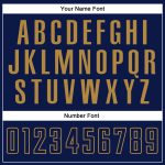Custom Sublimation Soccer Jersey - White Navy Old Gold Fashion Split Uniform Custom White Navy-Old Gold Sublimation Split - Image 5