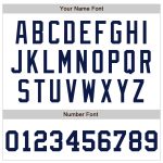 Custom Navy Pinstripe Baseball Jersey, Authentic Style 7312 - White & Navy Design Custom White Navy Pinstripe Navy Authentic - Image 5