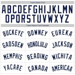 Custom Navy Pinstripe Baseball Jersey, Authentic Style 7312 - White & Navy Design Custom White Navy Pinstripe Navy Authentic - Image 4