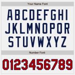 Custom Navy Pinstripe Red-Navy Bomber Jacket Full-Snap Varsity Letterman Style Custom White Navy Pinstripe Red-Navy Bomber - Image 5