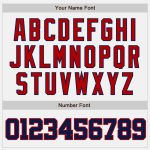 Custom Two Tone Navy Red Bomber Jacket Full-Snap Varsity Letterman Custom White Navy-Red Bomber Full-Snap Varsity Letterman - Image 5