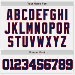 Custom Bomber Varsity Jacket Navy Red Two Tone Full-Snap Style 9910 Custom White Navy-Red Bomber Full-Snap Varsity Letterman - Image 5