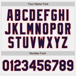 Custom Softball Jersey Unisex Two-Button White Navy-Red Design Custom White Navy-Red Two-Button Unisex Softball Jersey - Image 5