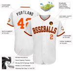 Custom Baseball Jersey - Authentic White Orange and Black Design, Perfect for Fans and Players Custom White Orange-Black - Image 3
