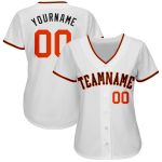 Custom Baseball Jersey - Authentic White Orange and Black Design, Perfect for Fans and Players Custom White Orange-Black - Image 2