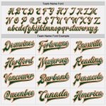 Custom Two Tone Varsity Letterman Jacket - White Orange-Green Bomber Full-Snap Custom White Orange-Green Bomber Full-Snap - Image 4