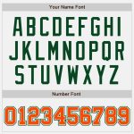 Custom Two Tone Varsity Letterman Jacket - White Orange-Green Bomber Full-Snap Custom White Orange-Green Bomber Full-Snap - Image 5